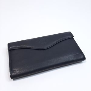 Buxton Black Leather Wallet with Checkbook Holder